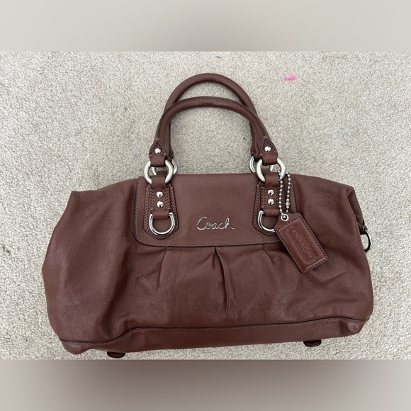 Vintage Coach Brown Leather Purse - Picture 1 of 4